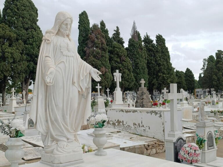 Cemetery on Día de Todos los Santos in Costa Blanca